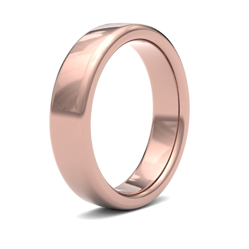 Gents Soft Court Rose Gold Band