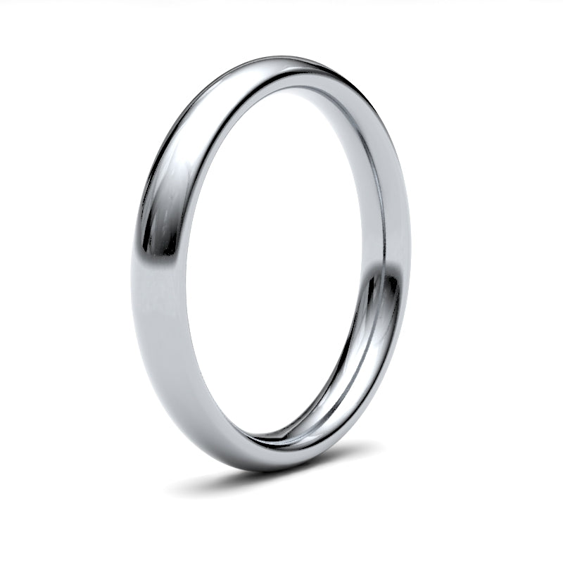 Ladies Court White Gold Band