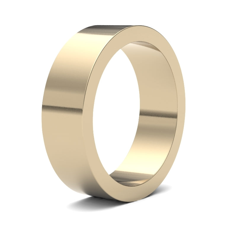 Gents Flat Yellow Gold Band