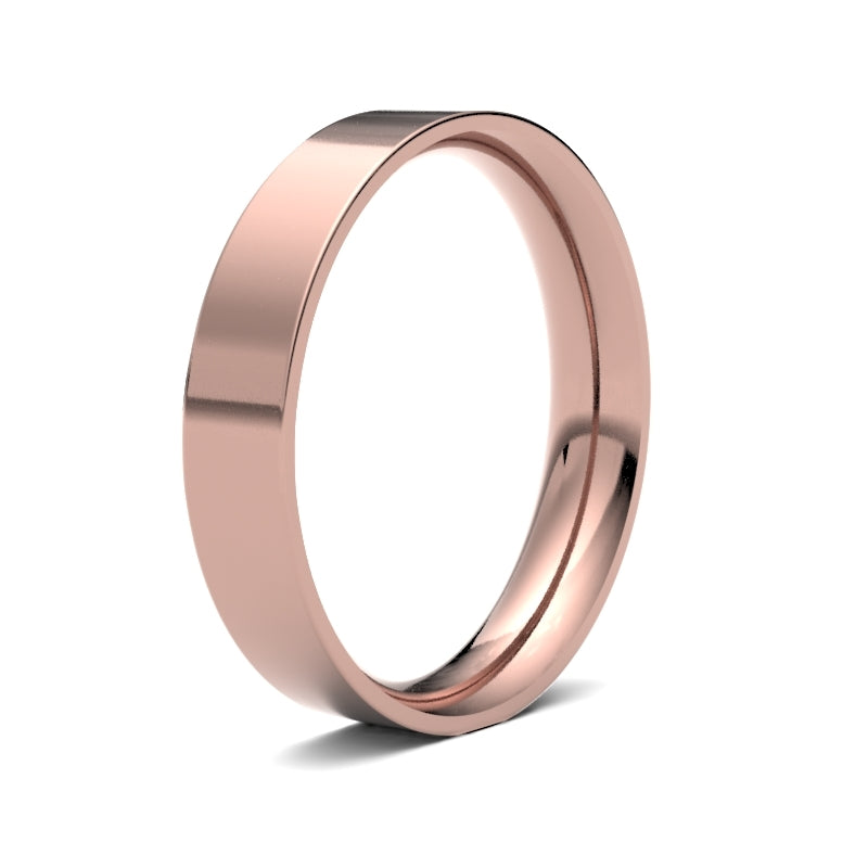 Gents Flat Court Rose Gold Band