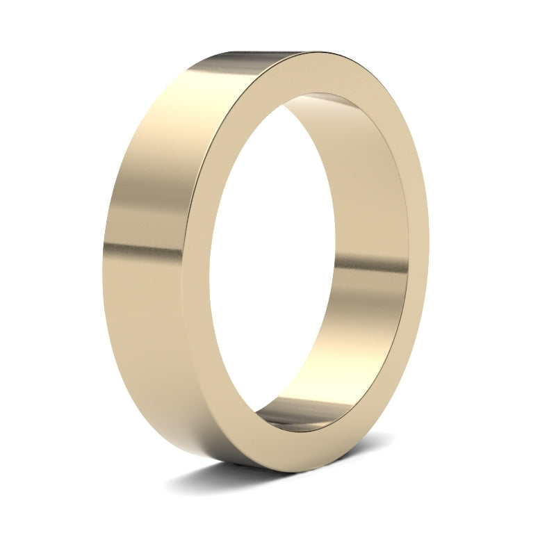 Gents Flat Yellow Gold Band