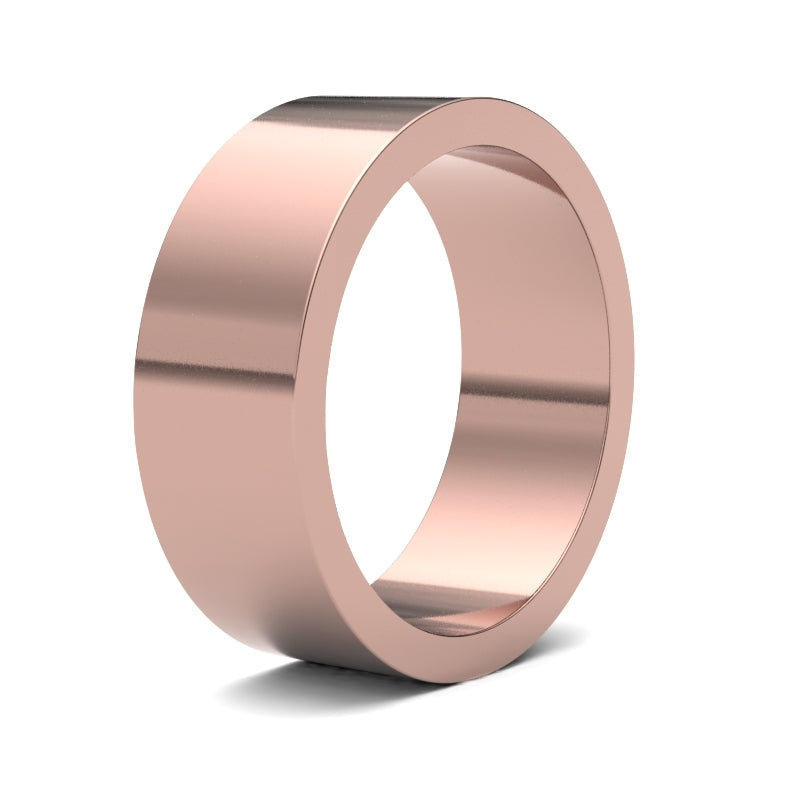 Gents Flat Rose Gold Band