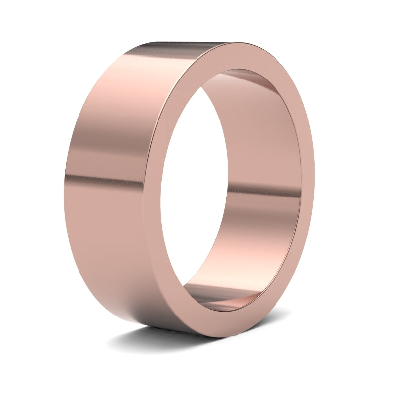 Gents Flat Rose Gold Band
