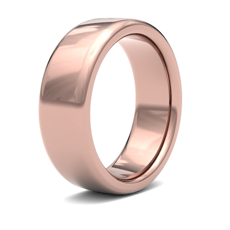 Gents Soft Court Rose Gold Band