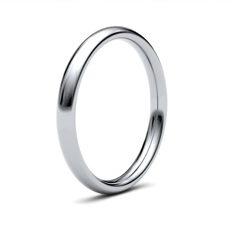 Ladies Court White Gold Band
