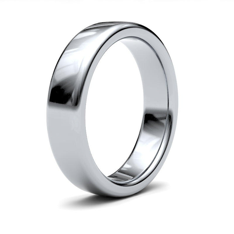 Gents Soft Court White Gold Band