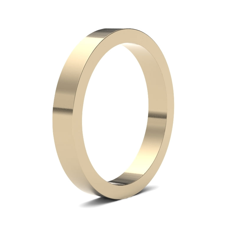 Ladies Flat Yellow Gold Band