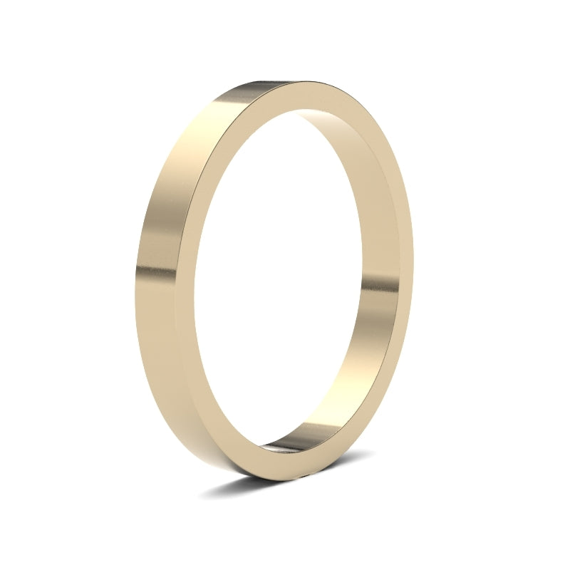Ladies Flat Yellow Gold Band