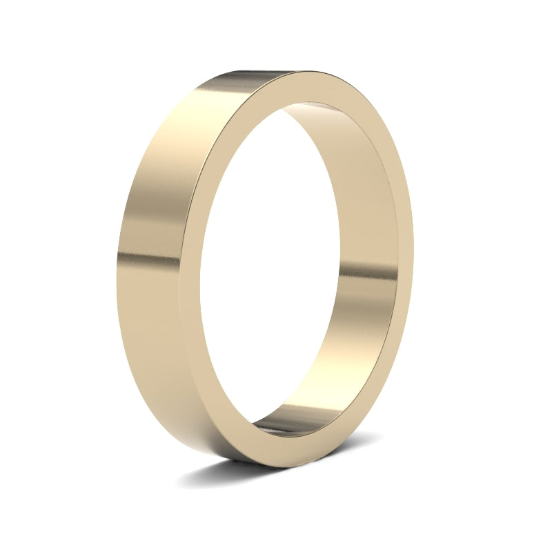 Ladies Flat Yellow Gold Band