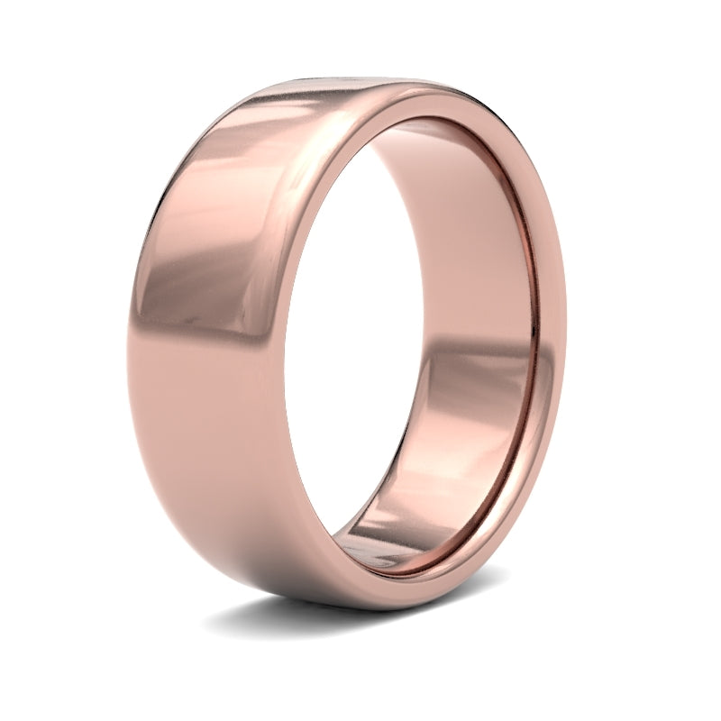 Gents Soft Court Rose Gold Band