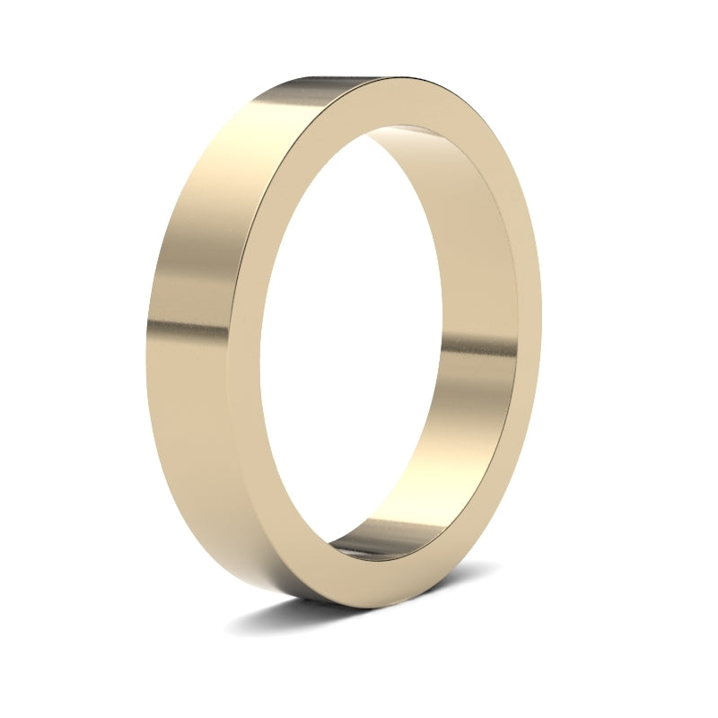 Gents Flat Yellow Gold Band