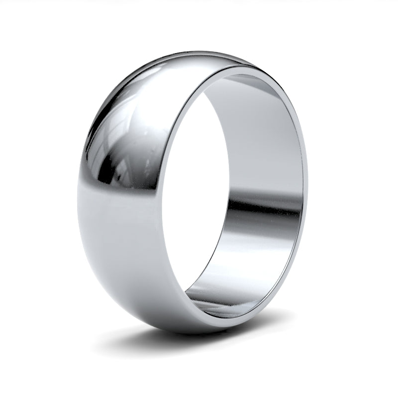 Gents D-Shape Platinum Band