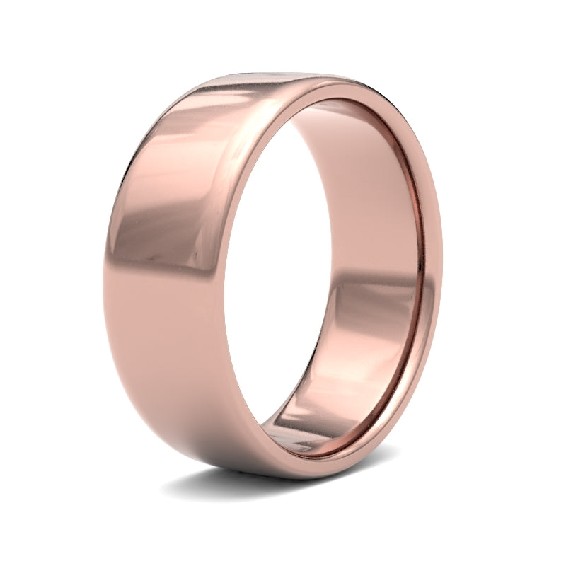 Gents Soft Court Rose Gold Band