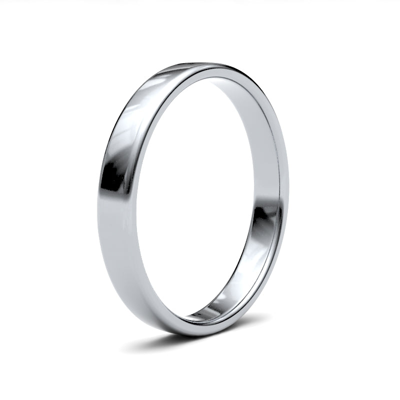 Ladies Soft Court White Gold Band
