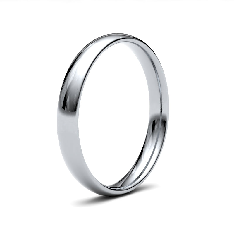 Ladies Court White Gold Band