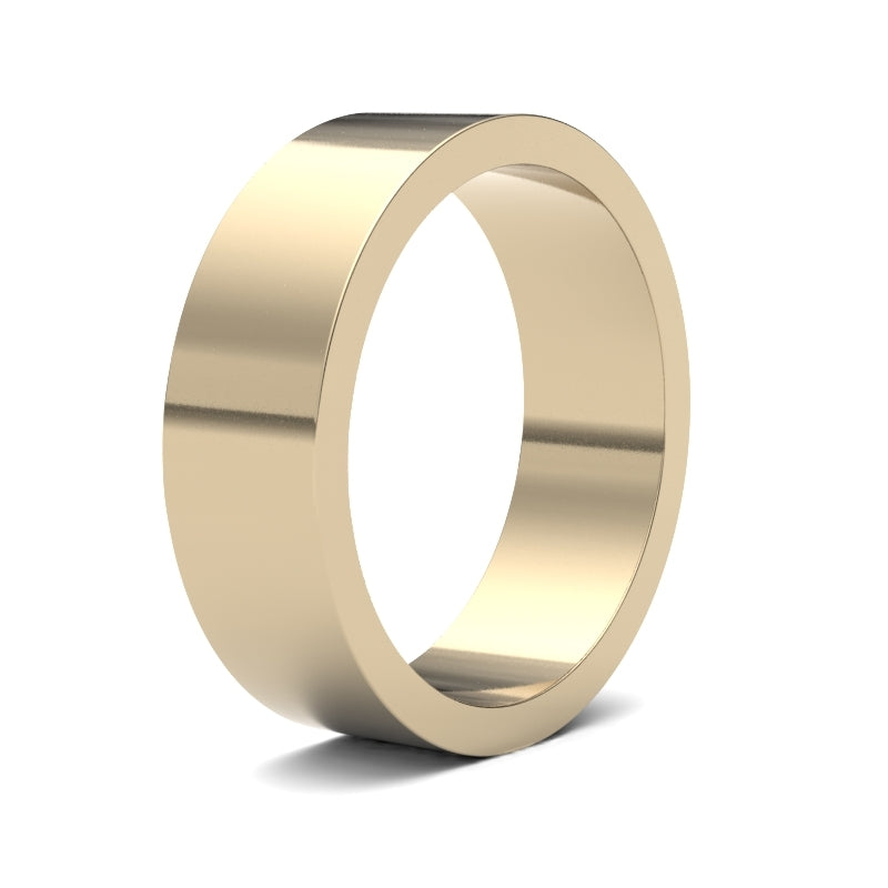 Gents Flat Yellow Gold Band