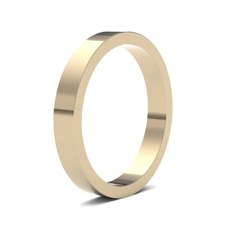 Ladies Flat Yellow Gold Band