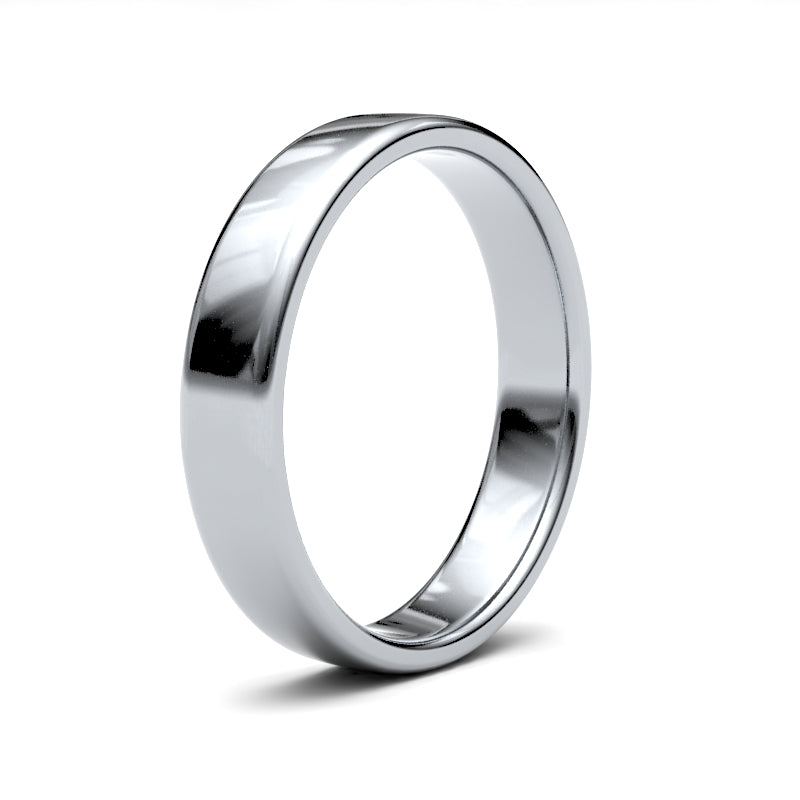 Ladies Soft Court White Gold Band