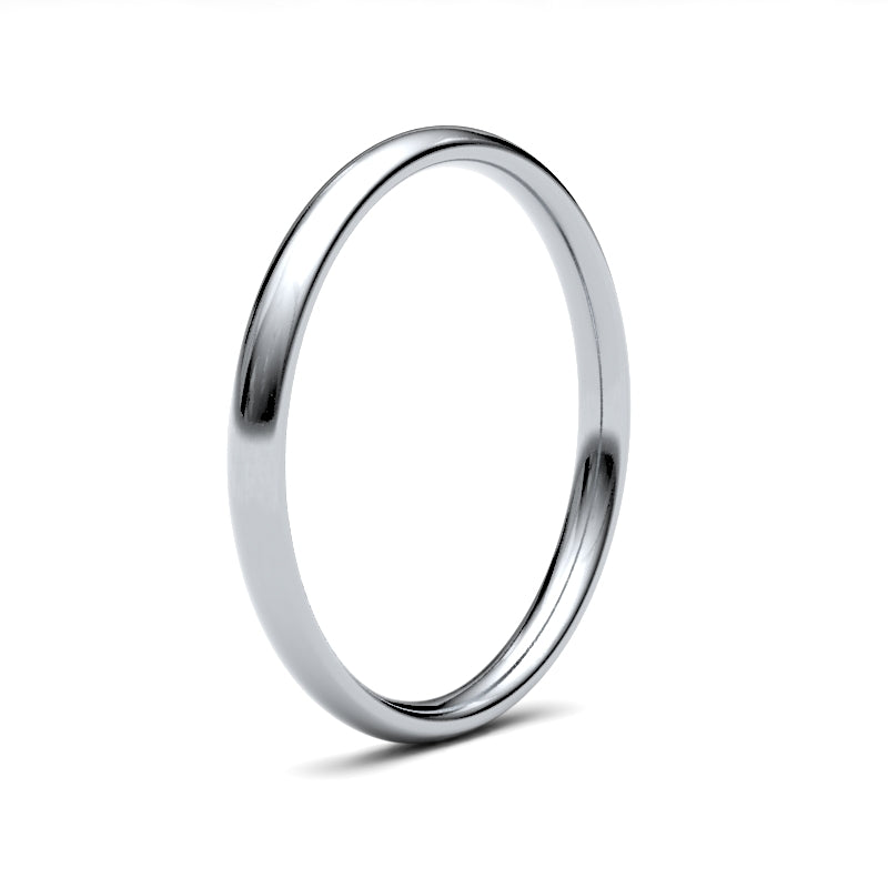Ladies Court White Gold Band