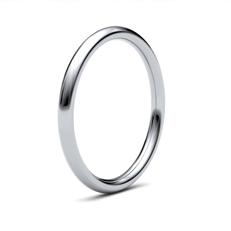 Ladies Court White Gold Band