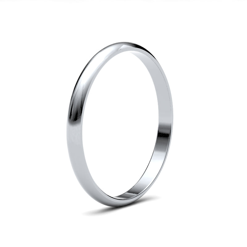 Ladies D-Shape Wedding Band | LB1004