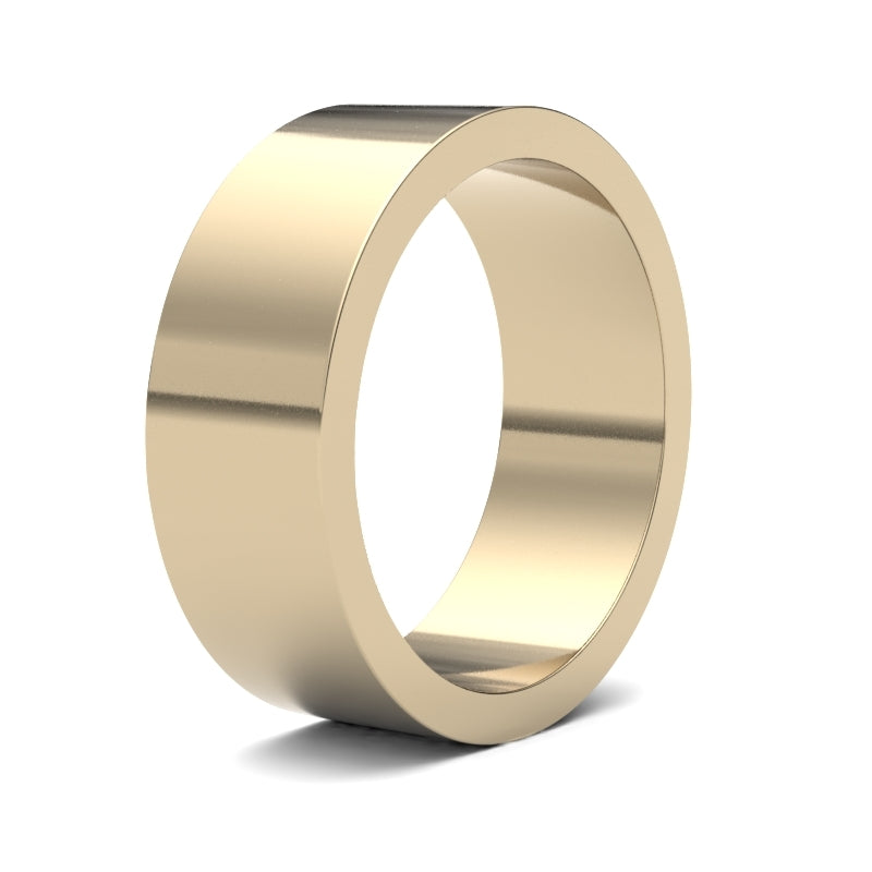 Gents Flat Yellow Gold Band