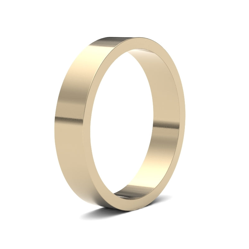 Ladies Flat Yellow Gold Band