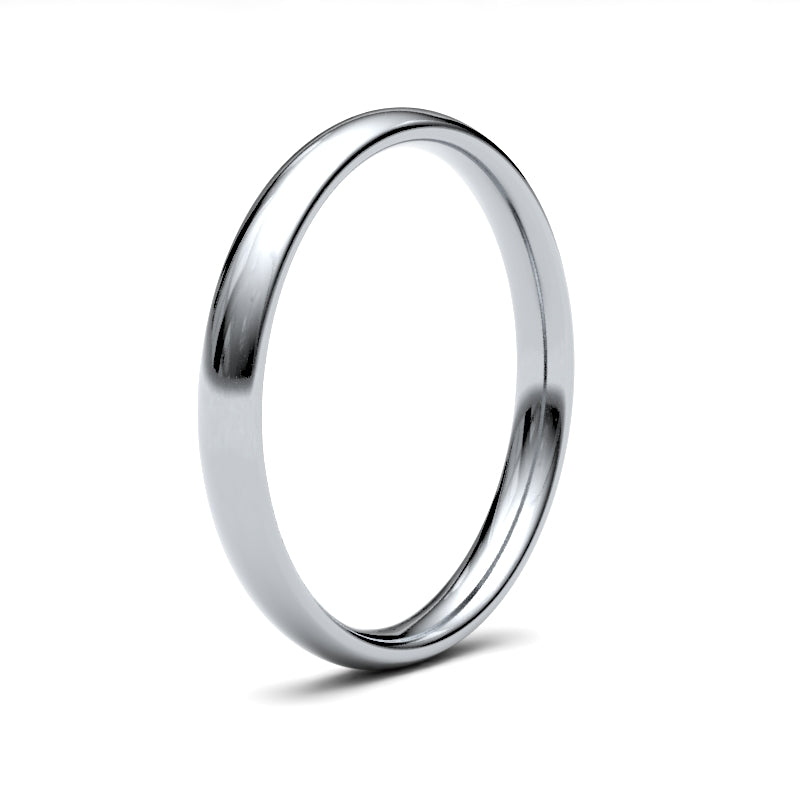 Ladies Court White Gold Band