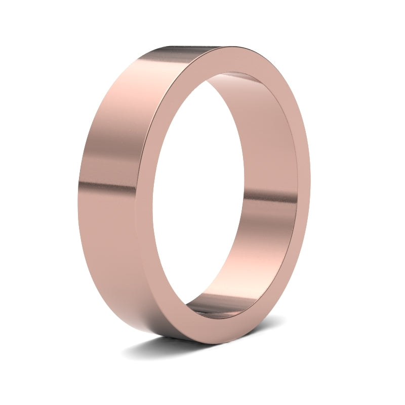 Gents Flat Rose Gold Band