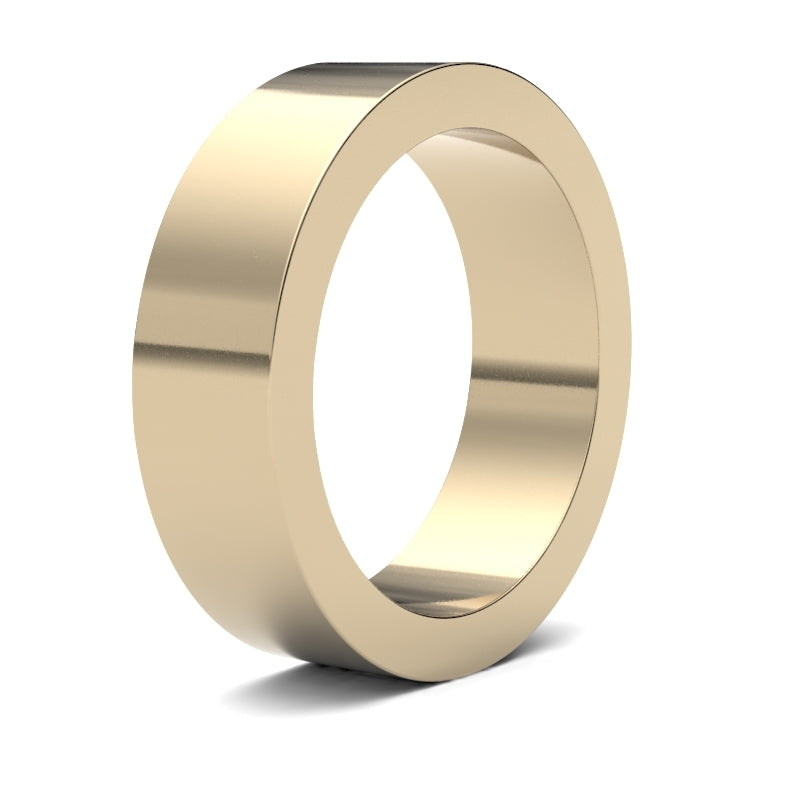 Gents Flat Yellow Gold Band