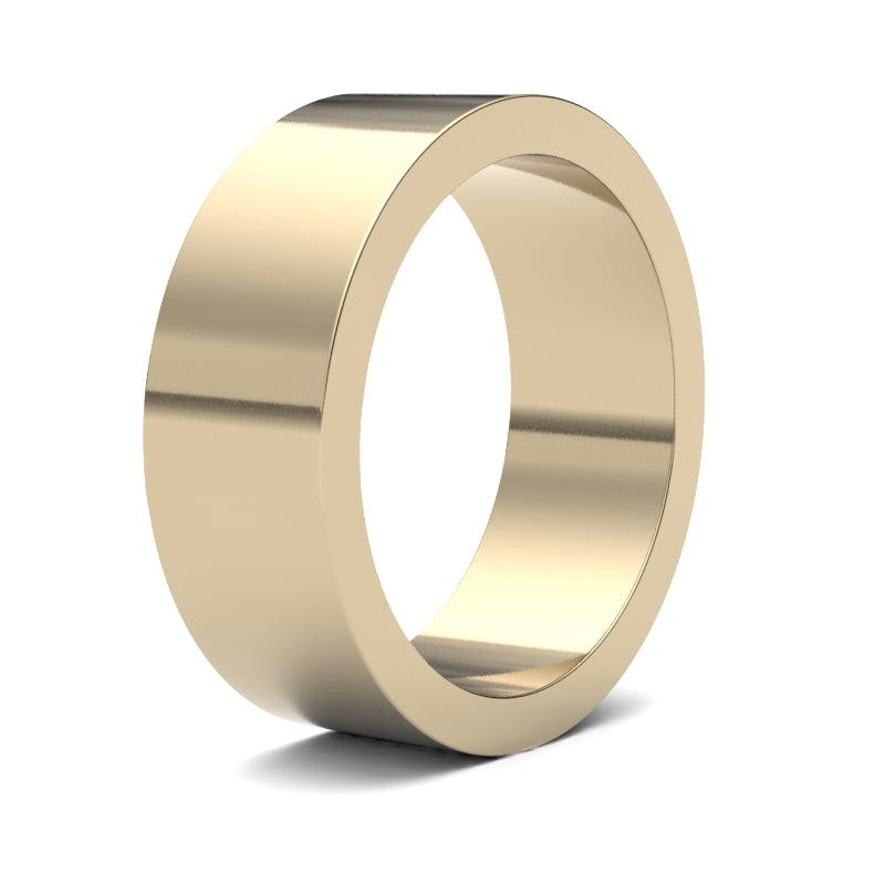 Gents Flat Yellow Gold Band