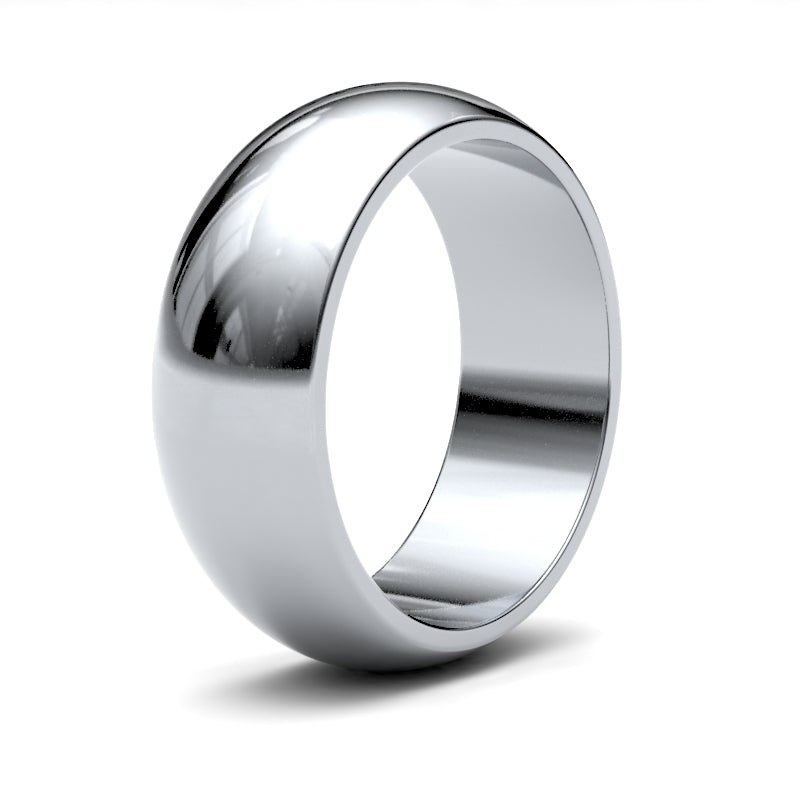 Gents D-Shape Platinum Band