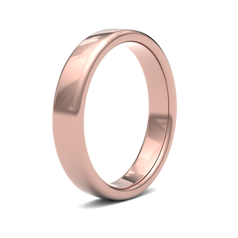 Gents Soft Court Rose Gold Band