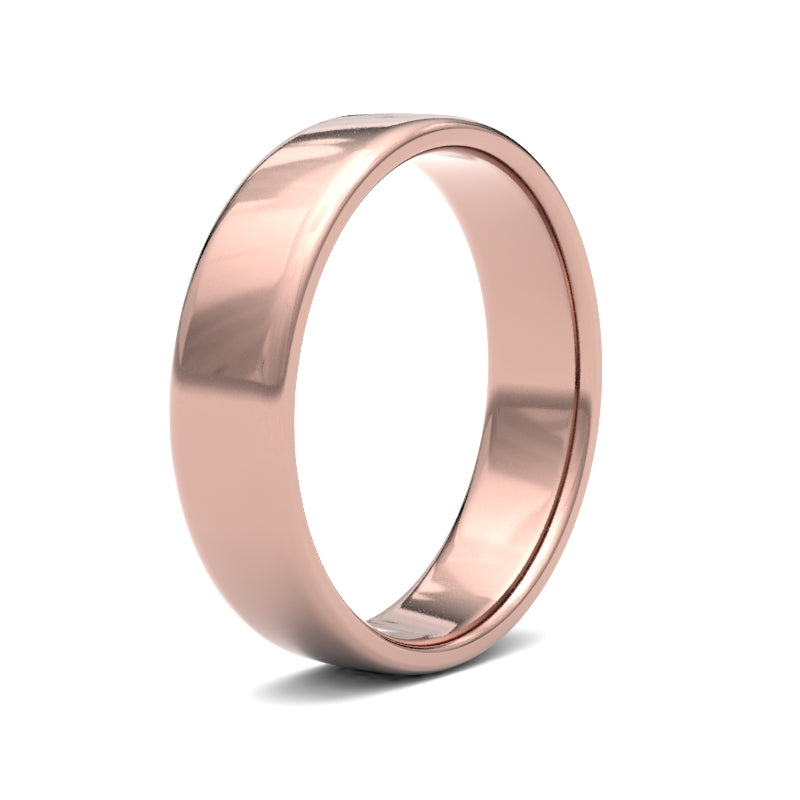 Gents Soft Court Rose Gold Band
