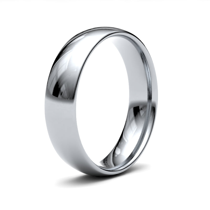 Gents Court White Gold Band