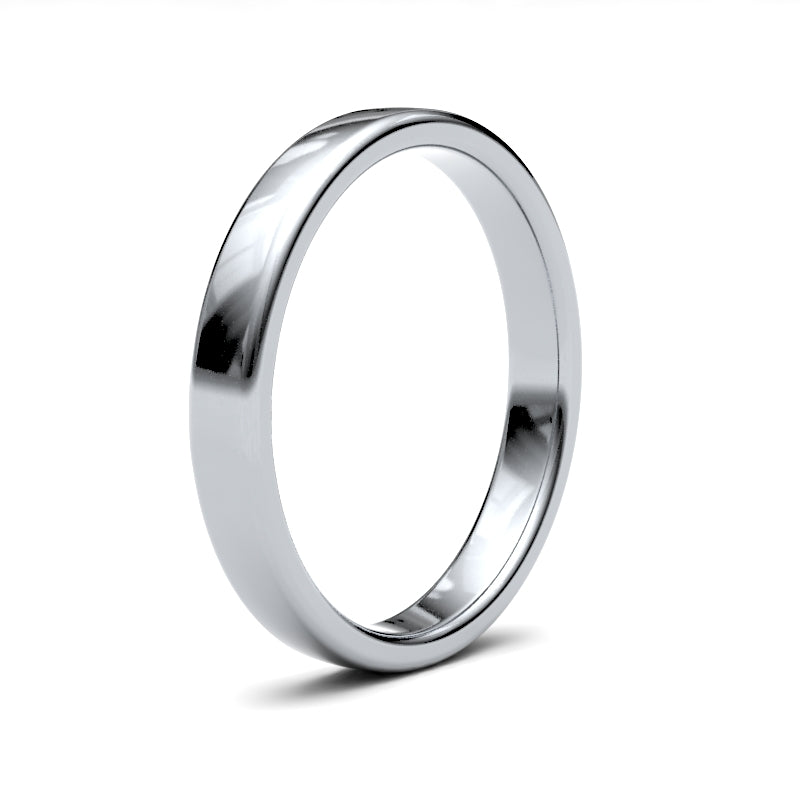 Ladies Soft Court White Gold Band