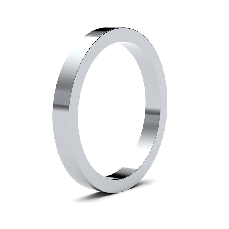 Ladies Flat Platinum Band