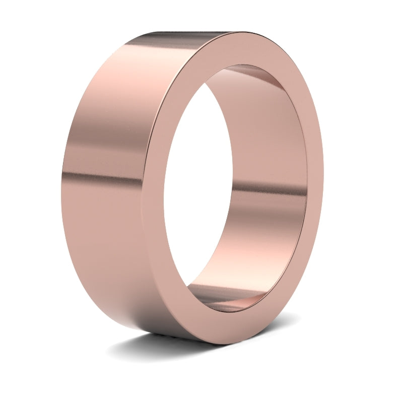 Gents Flat Rose Gold Band