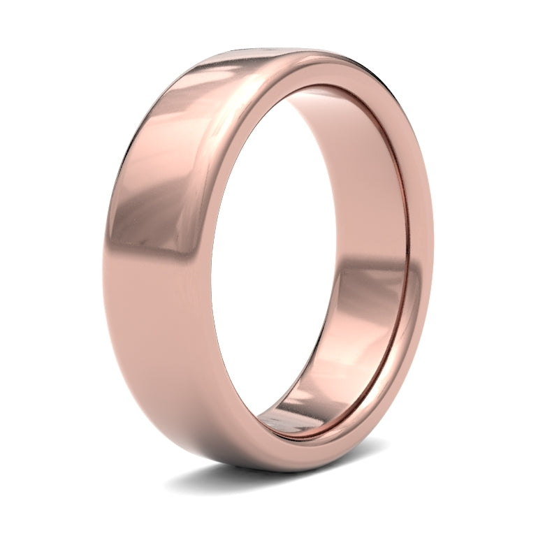 Gents Soft Court Rose Gold Band