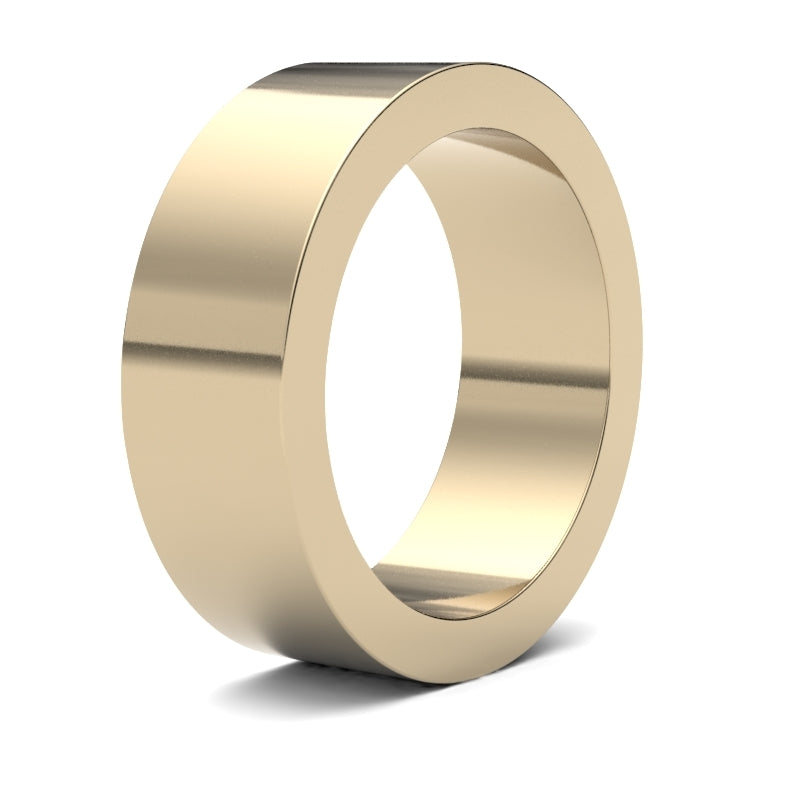 Gents Flat Yellow Gold Band