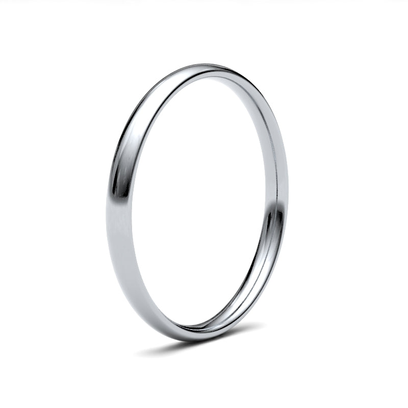 Ladies Court White Gold Band