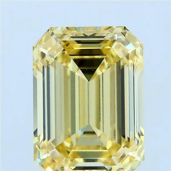 3.00ct Emerald Cut Lab Grown Diamond | Fancy Yellow / VVS1
