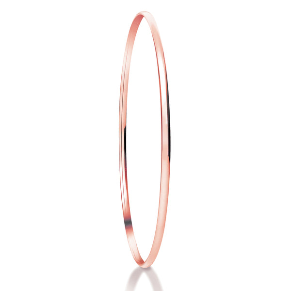 Traditional Court Rose Gold Bangle | Plain Solid Stackable | BG1004