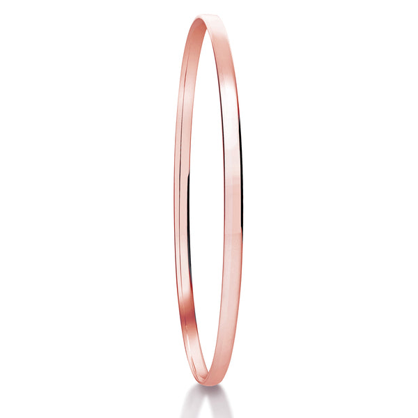 Soft Court Rose Gold Bangle | Plain Solid Stackable | BG1005