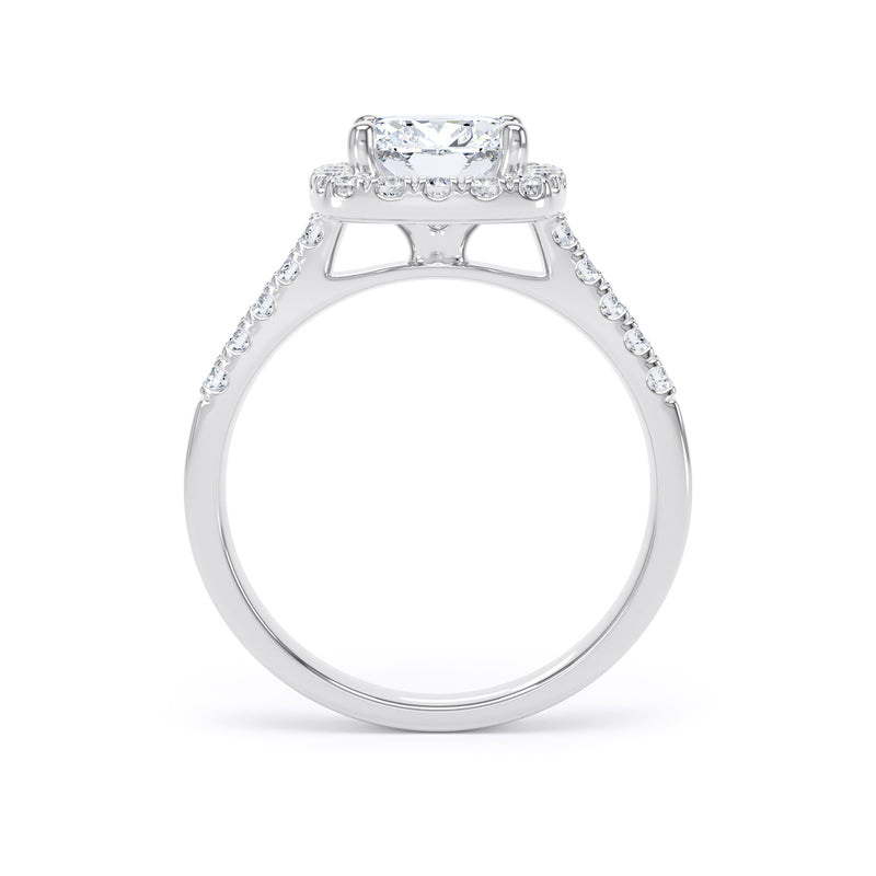Halo Ring | White Gold, Cushion Diamond | SMC CHS01