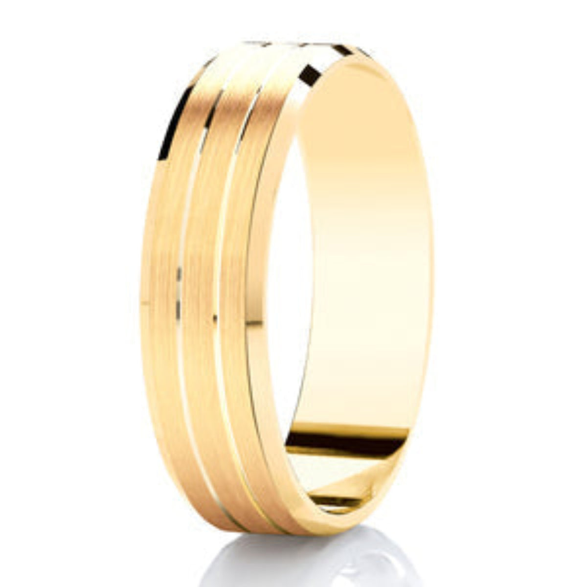 Triple Brushed Wedding Band | 103B