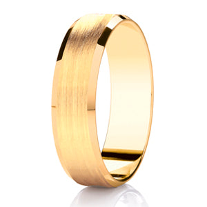 Ladies Brushed Yellow Gold Band | 109BC