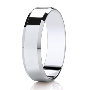Ladies Polished White Gold Band | 109