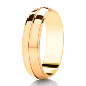 Gents Knife Edge Yellow Gold Band | 147