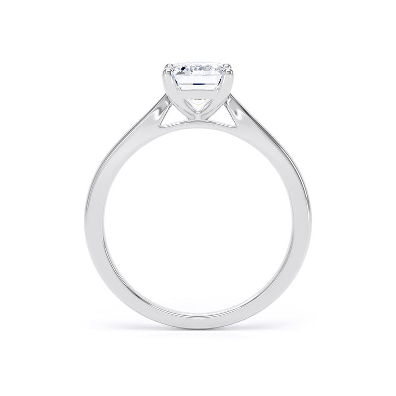 Emerald Cut Solitaire Platinum Ring | EPP01 LGE